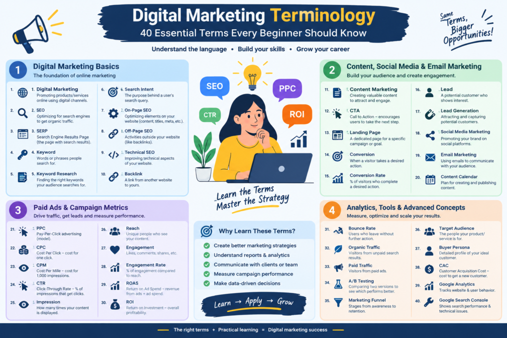 digital marketing terminology cheat sheet